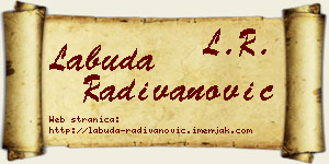 Labuda Radivanović vizit kartica